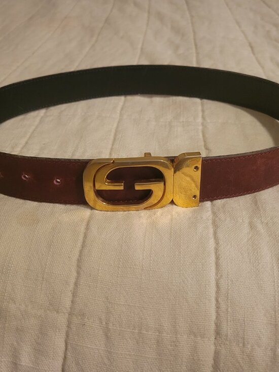 Gucci Vintage belt leather burgundy